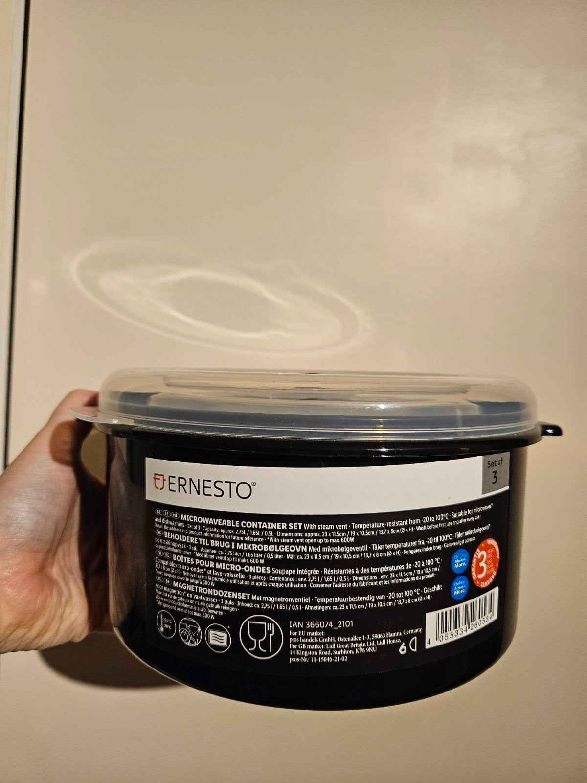 Ernesto set van 3 magnetronbakken, Ophalen of Verzenden, Nieuw, Ernesto