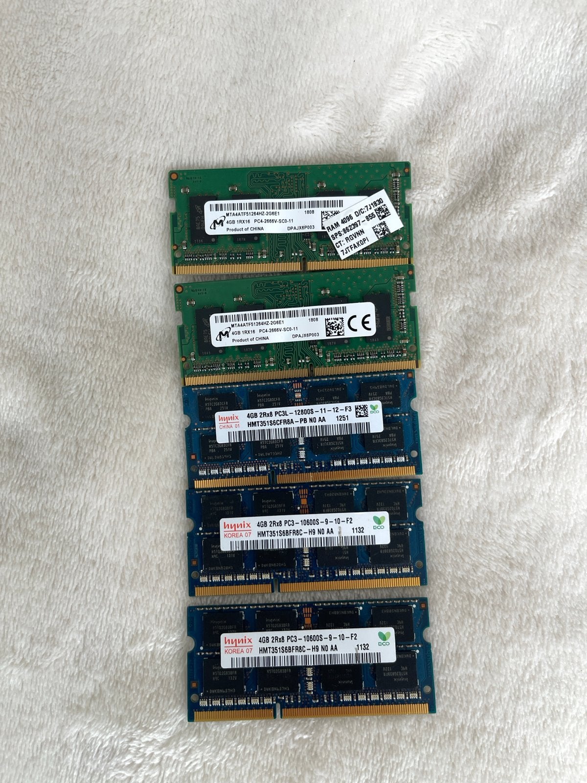 RAM Geheugen DDR3 en DDR4 voor Laptop - Diverse Capaciteiten, Gebruikt, DDR3, Ophalen of Verzenden, Laptop