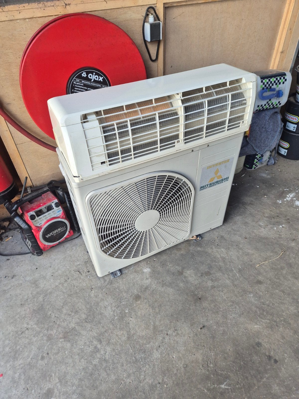 Mitsubishi Heavy Industries SRC50ZMX-S Airco Set, Witgoed en Apparatuur, Ophalen, 3 snelheden of meer, Afstandsbediening, Gebruikt