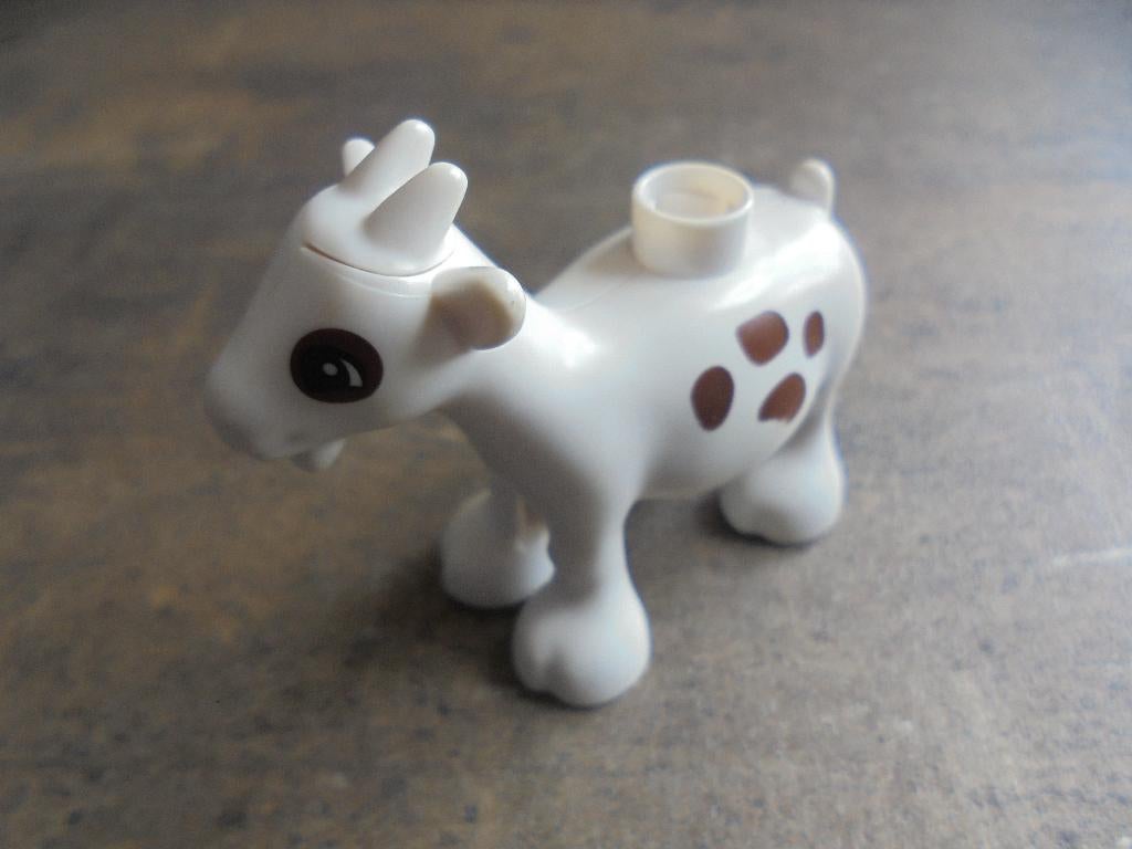 Lego Duplo Animal Goat with Dark Brown Spots (zie foto's), Ophalen of Verzenden, Gebruikt, Losse stenen, Duplo
