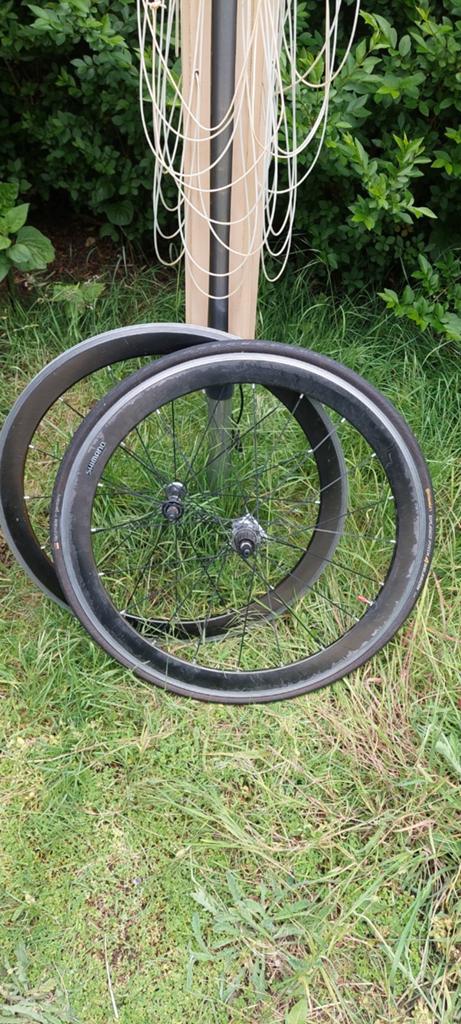 Shimano Carbon Wielset - Velgrem, Gebruikt, Shimano, Racefiets, Carbon