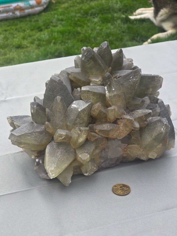 Uniek Forse XL Dogtooth Calciet Cluster – 6,8 kg / 30 cm, Ophalen of Verzenden, Mineraal