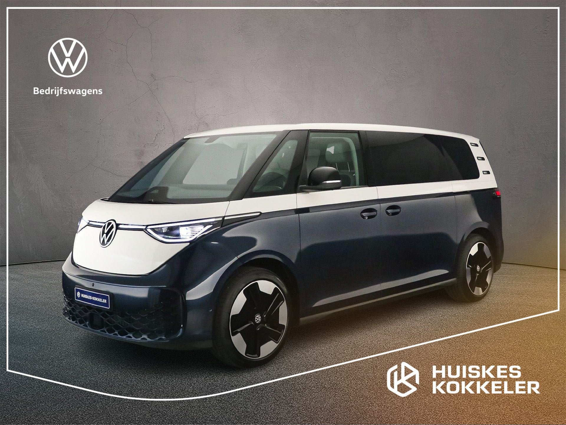 Volkswagen ID. Buzz Pro Bulli 286PK 86 kWh LWB 7p. | 2027 mo, Auto's, Achterwielaandrijving, Blauw, Nieuw, 483 km