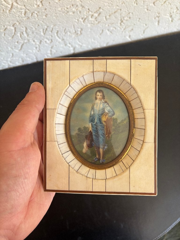 Charles Caban - Miniatuur op ivoor - 1847-1885 - Gesigneerd, Portret of Personen, Ophalen of Verzenden, Klassiek, Overige technieken