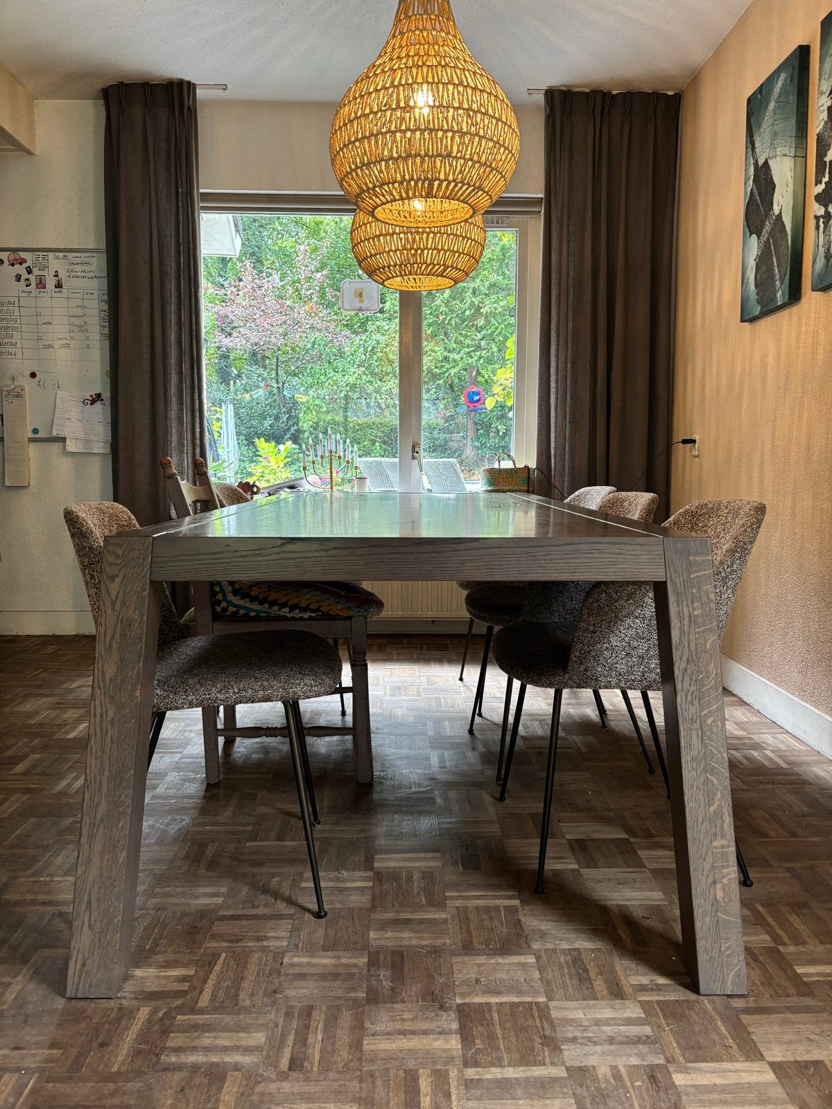 Piet Boon Anne Eettafel 220x100cm Taupe Eiken, Ophalen, Gebruikt, 100 tot 150 cm, Eikenhout