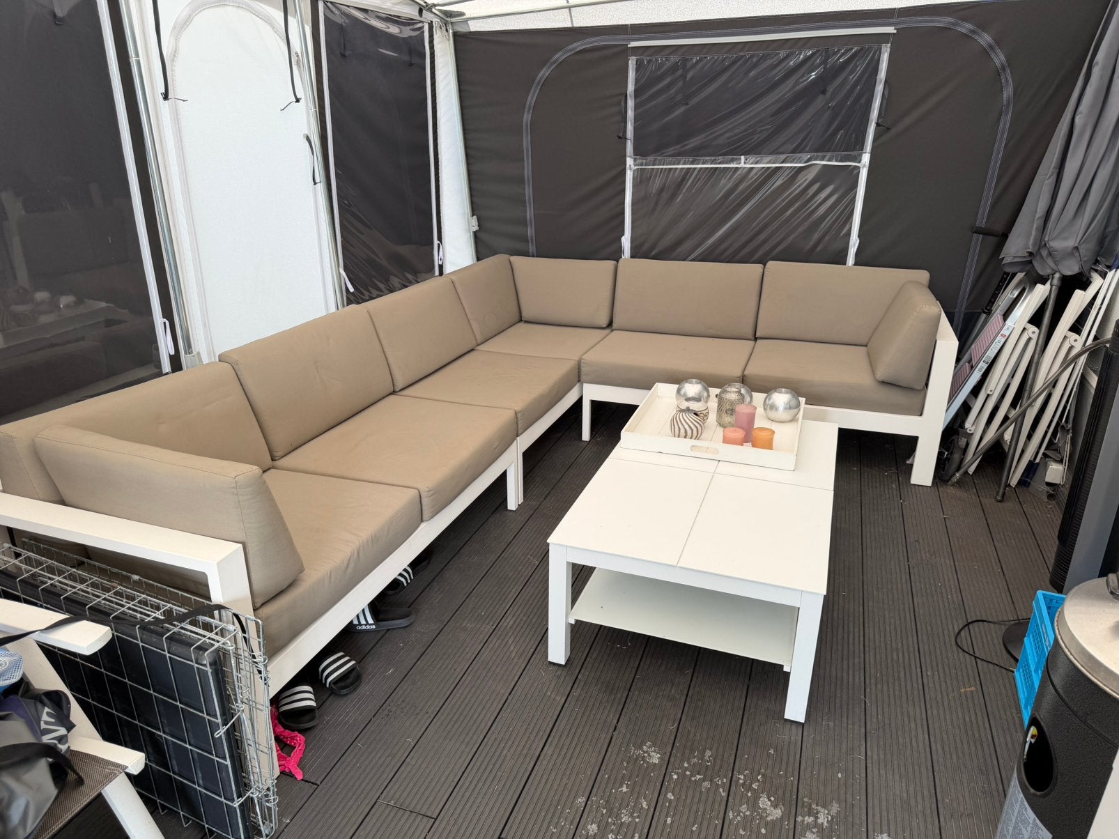 Kunstof composiet planken vloer 30m2, Ophalen, Gebruikt, Composiet