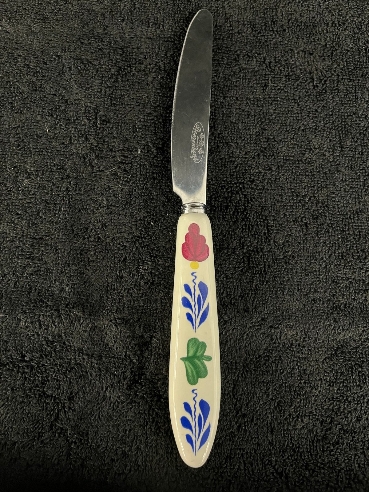 Vintage boerenbont Bestekset met Handgeschilderde Handvatten, Ophalen of Verzenden