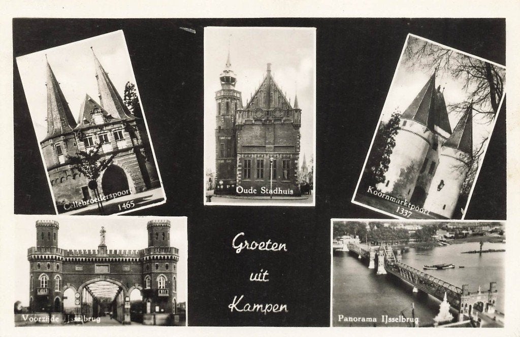 Groeten uit Kampen, Ophalen of Verzenden, 1940 tot 1960, Gelopen, Overijssel