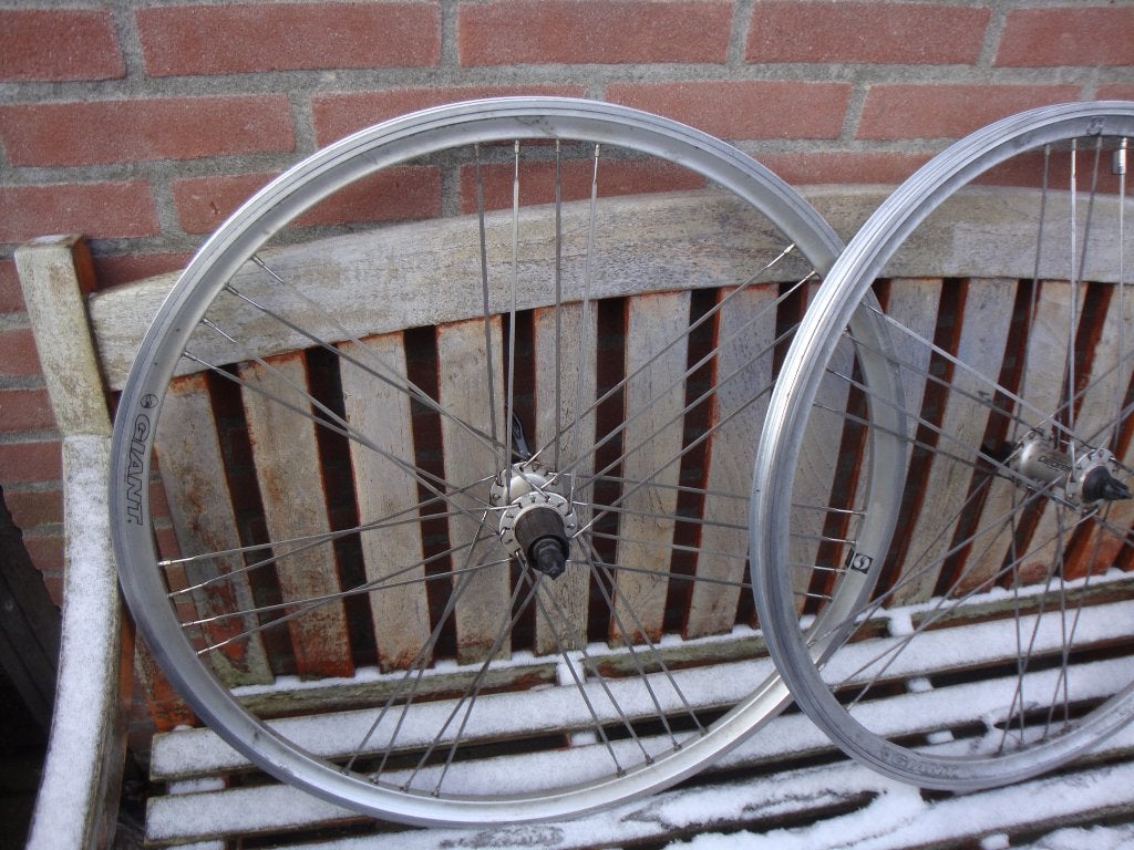 nette set 28 inch giant wielen met platte spaken teab, Gebruikt, Giant, Ophalen, Wiel