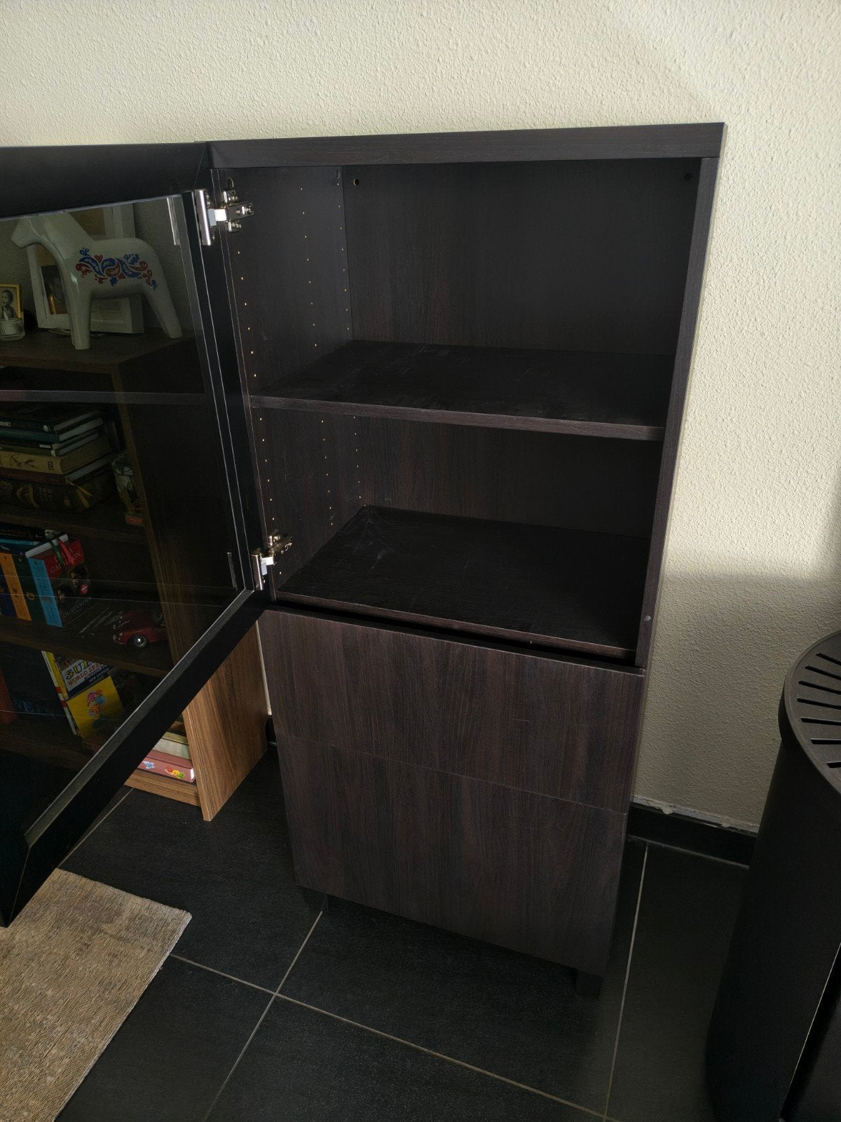 Bestå IKEA kast, deur en 2 lades, Huis en Inrichting, Kasten | Wandmeubels, Ophalen, Gebruikt, 100 tot 150 cm, Glas