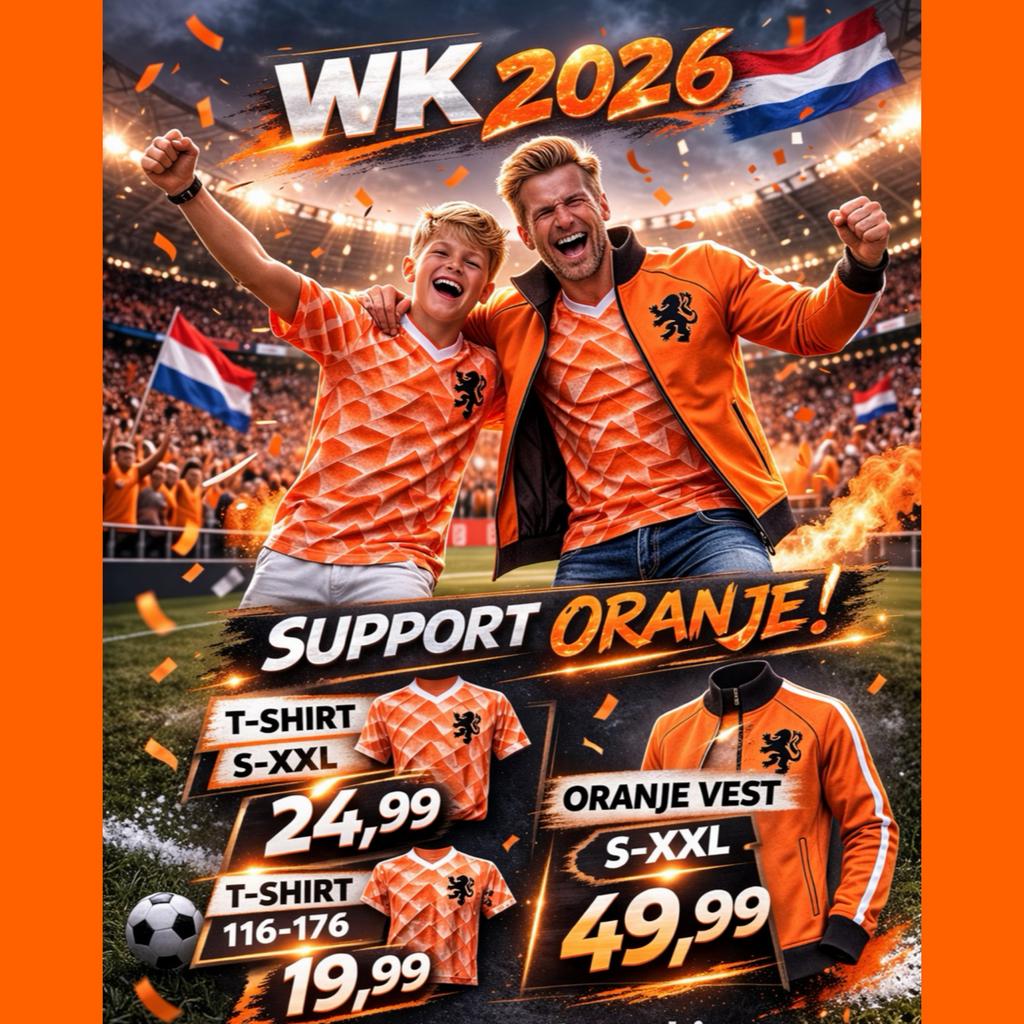 Nieuwe Oranje T-Shirts m, Leuk voor het WK! In S t/m XXL, Ophalen, Onbekend, Nieuw, Onbekend