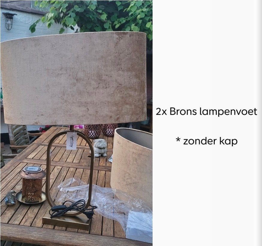 2x Lampenvoet Jamiri Antiek Brons light&living, 45 cm, Nieuw, Ophalen of Verzenden, Light & Living