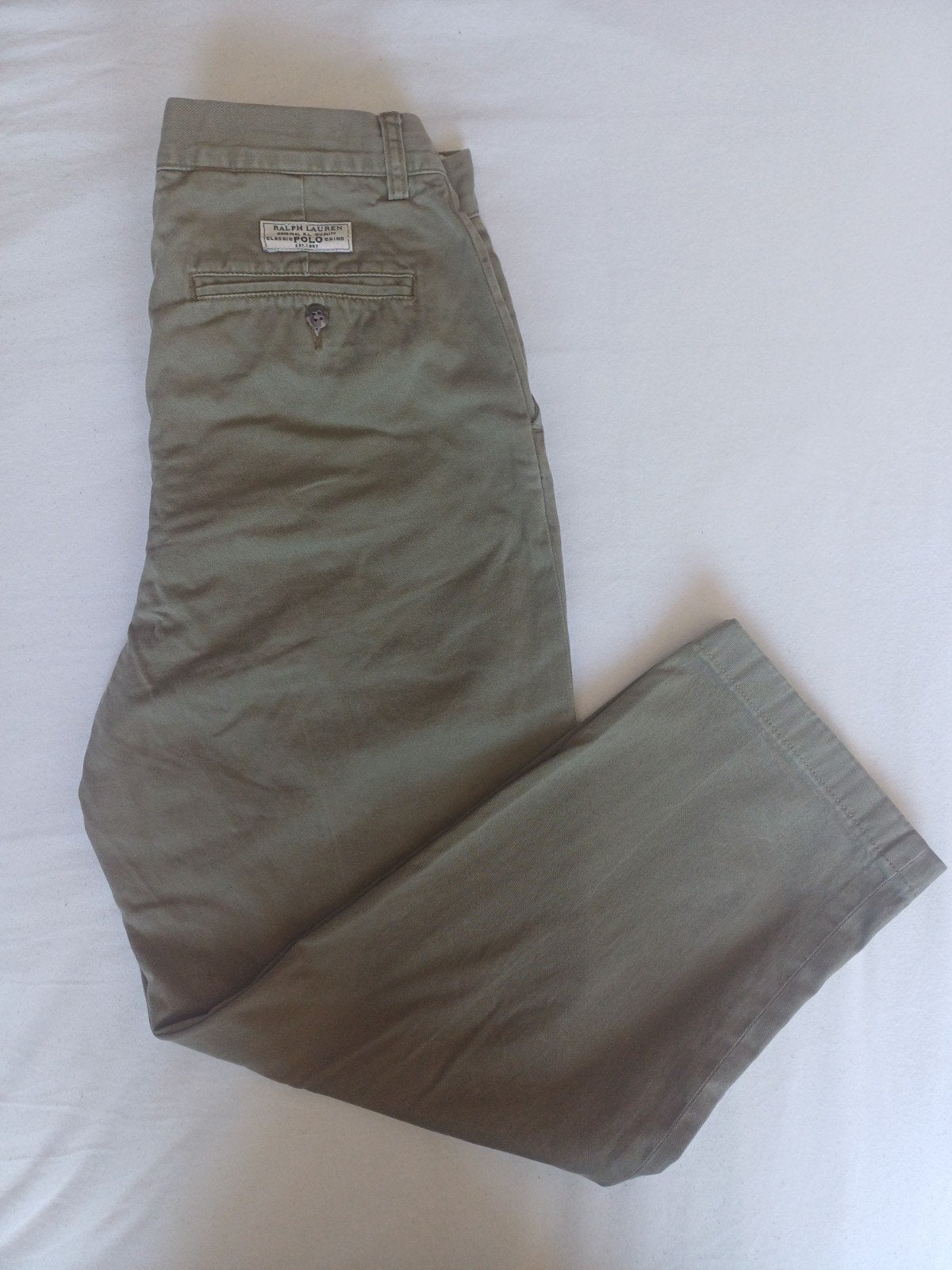 Polo Ralph Lauren Chino Broek - Maat 31/30 - Kaki, Overige maten, Ophalen of Verzenden, Groen, Polo Ralph Lauren