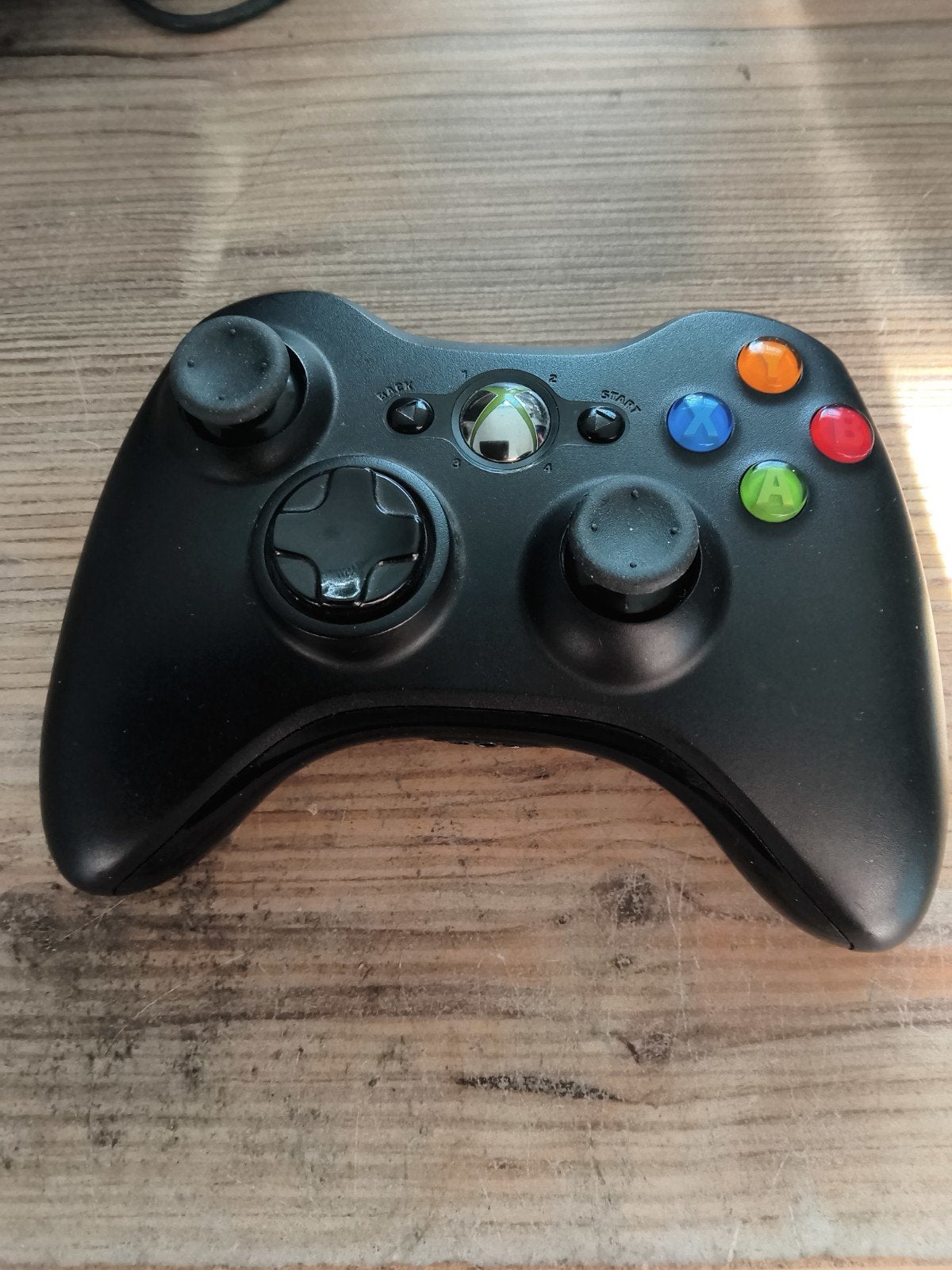 Draadloze Xbox 360 Controller Refurbished - Zwart, Spelcomputers en Games, Spelcomputers | Xbox | Accessoires, Gebruikt, Ophalen of Verzenden