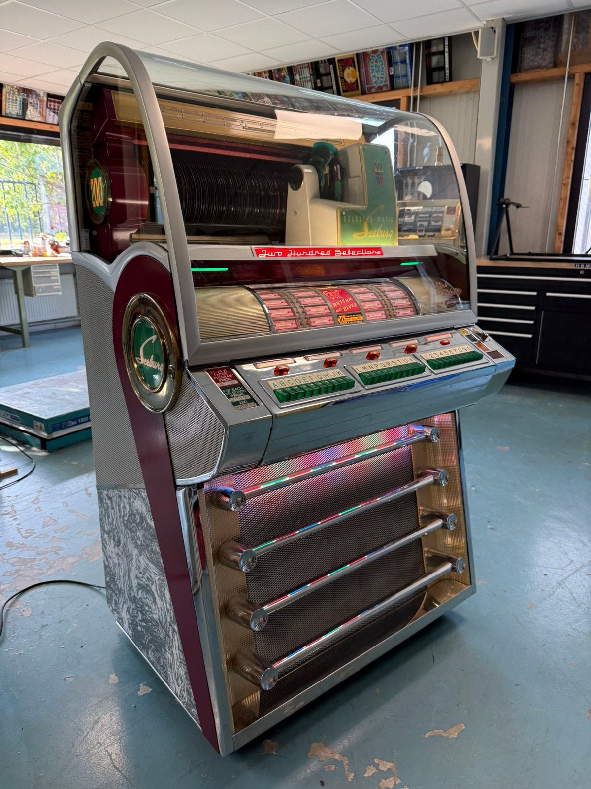 Top Gerestaureerde Seeburg V-200 1955 Vinyl Jukebox!!!, Verzamelen, Automaten | Jukeboxen, Zo goed als nieuw, Seeburg, 1950 tot 1960