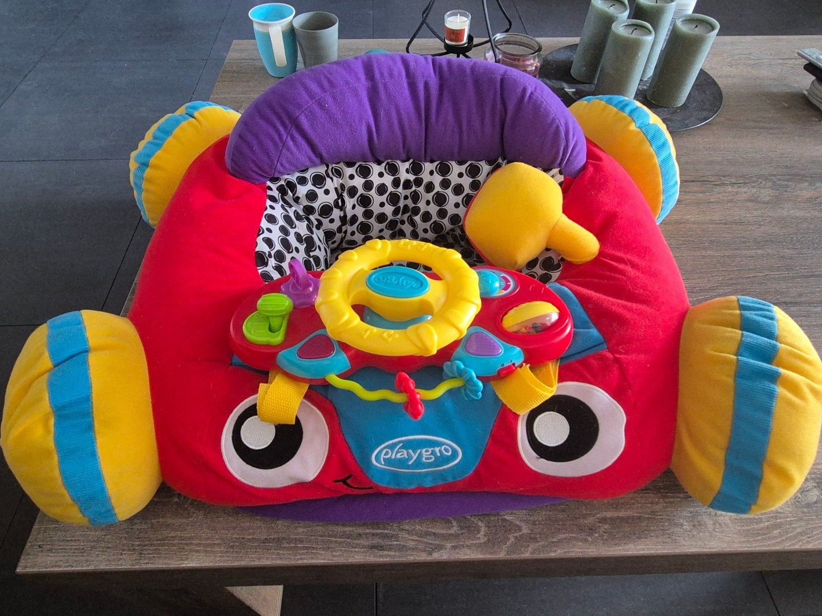 Playgro Baby Auto Speelzitje met Stuur en Geluid, Ophalen of Verzenden, Zo goed als nieuw, Auto, Met geluid