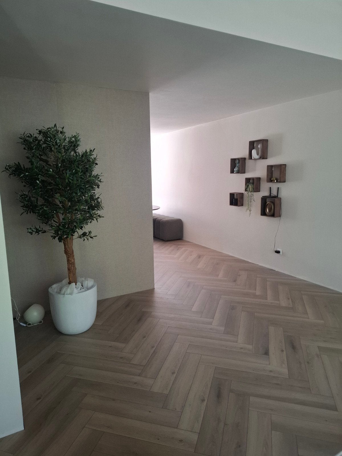 Prachtige Laminaat Vloer - Visgraat Motief, Ophalen, 50 tot 150 cm, Zo goed als nieuw, 10 m² of meer