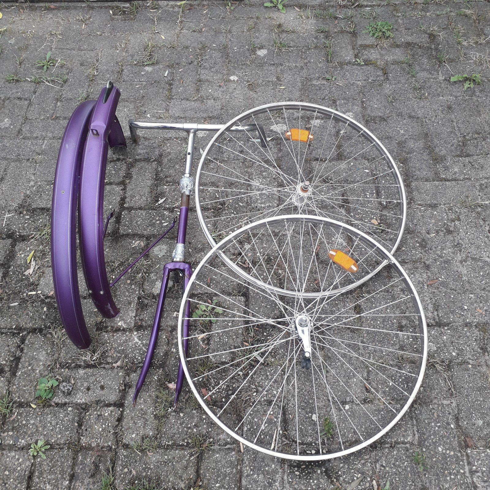 Gazelle Basic onderdelen: wielen, spatborden,voorvork, Wiel, Gebruikt, Ophalen of Verzenden, Stadsfiets