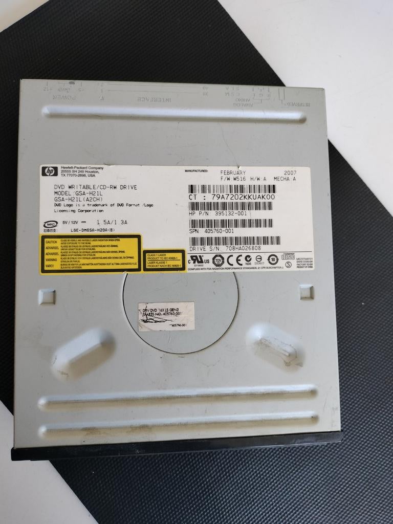 HP DVD RW Drive GSA-H21L (APCH1) - Intern, Intern, Gebruikt, Dvd, MacOS