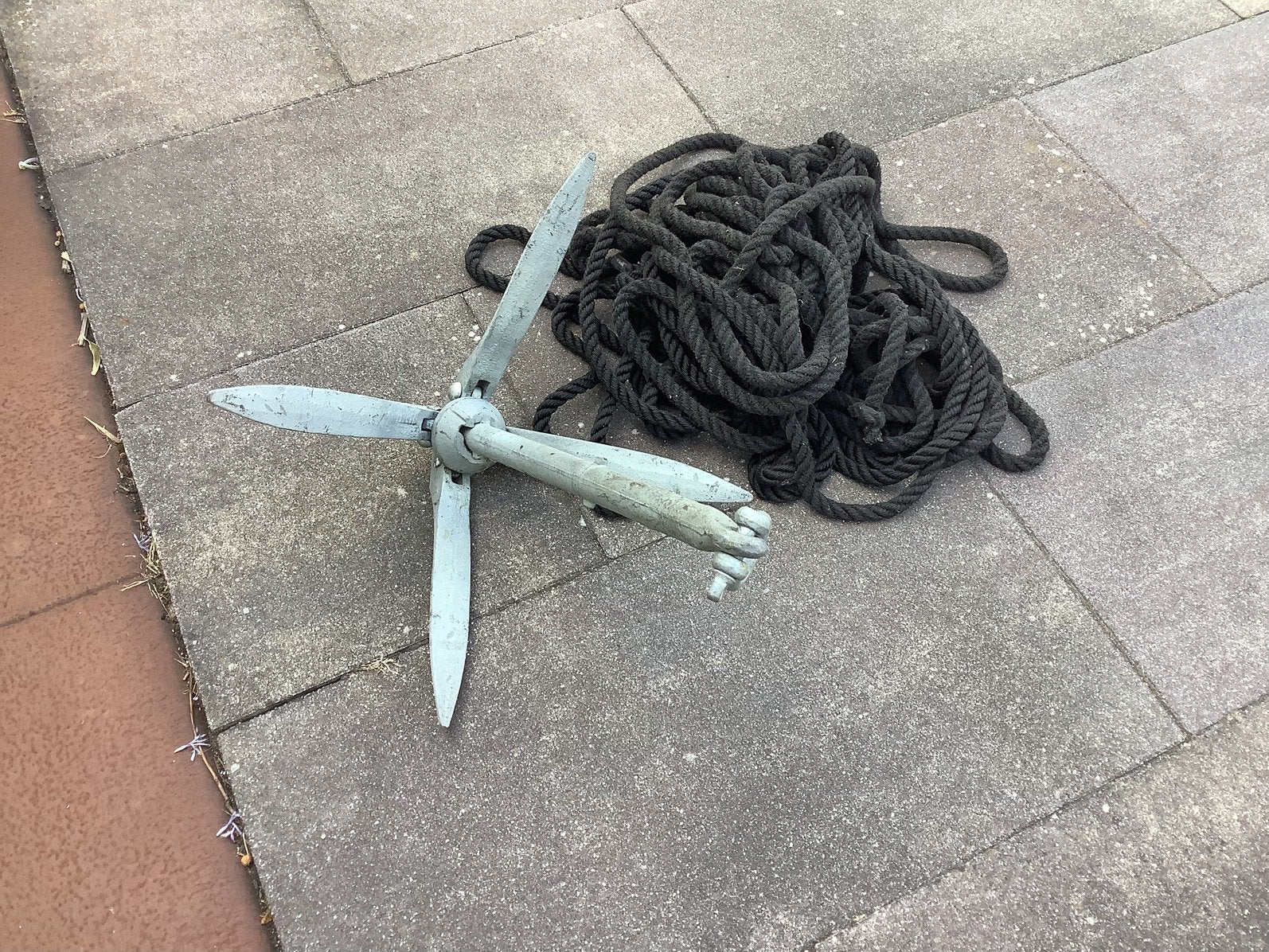 ANKER 10 kg met lijn, Ophalen of Verzenden, Zo goed als nieuw, Ankeren en Afmeren, Zeilboot of Motorboot
