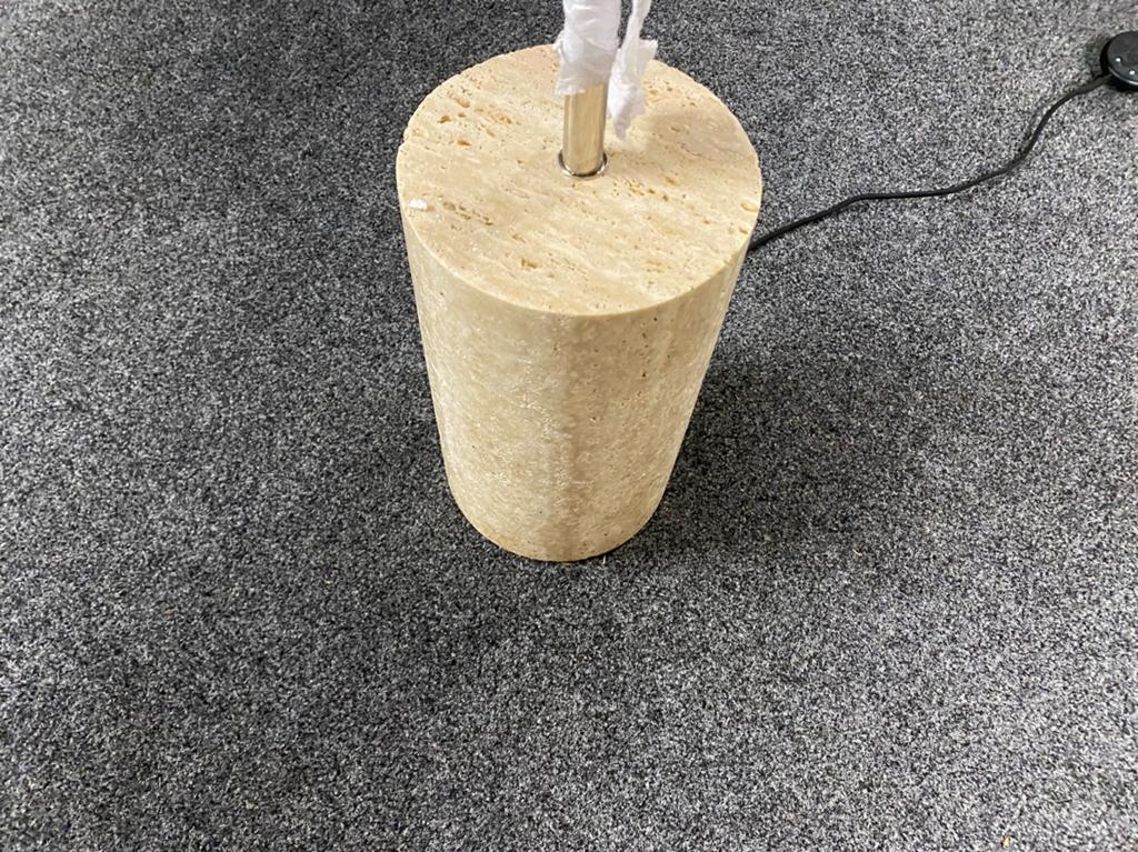 Lamp lumina 140cm marmeren voet met chroom, Ophalen, Nieuw, Overige materialen, 100 tot 150 cm