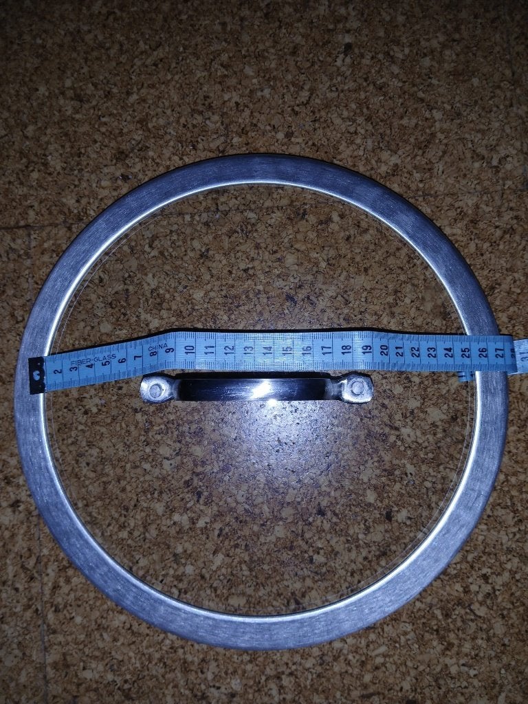 Kitchen Aid glazen pannendeksel groot 2x, Huis en Inrichting, Keuken | Potten en Pannen, Ophalen of Verzenden, Gebruikt, Glas