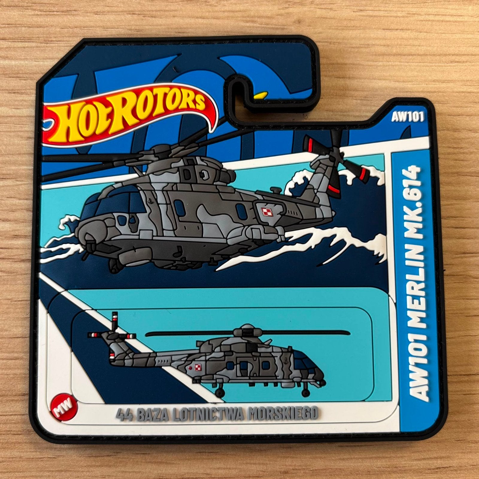 Polish Air Force Hot Rotors AW101 Merlin Patch, Verzenden, Patch, Badge of Embleem