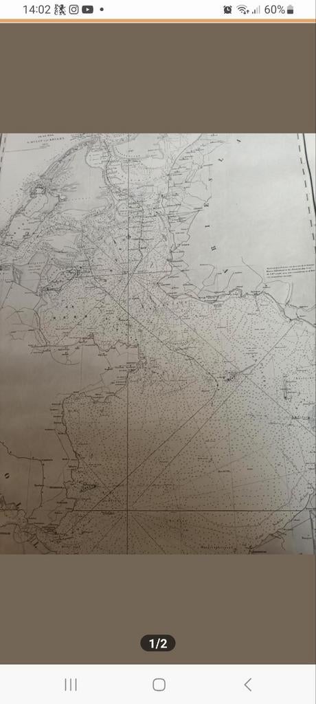 Oude land-zeekaarten., Gelezen, Ophalen of Verzenden, Landkaart, 1800 tot 2000