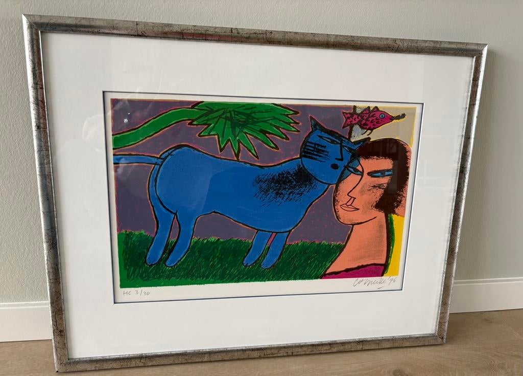 Zeefdruk Corneille, Antiek en Kunst, Kunst | Litho's en Zeefdrukken, Ophalen of Verzenden