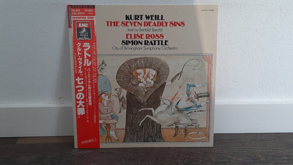 Simon Rattle / Kurt Weill - The Seven Deadly Sins LP (Japan), LP, Ophalen of Verzenden, Romantiek, 12 inch
