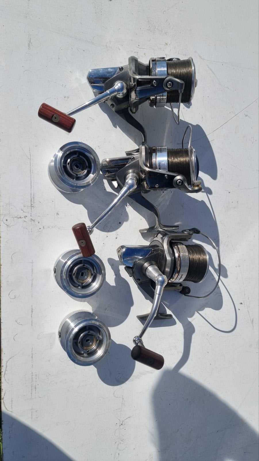 3x Daiwa Entoh 5000/5500, Ophalen of Verzenden, Gebruikt, Molen