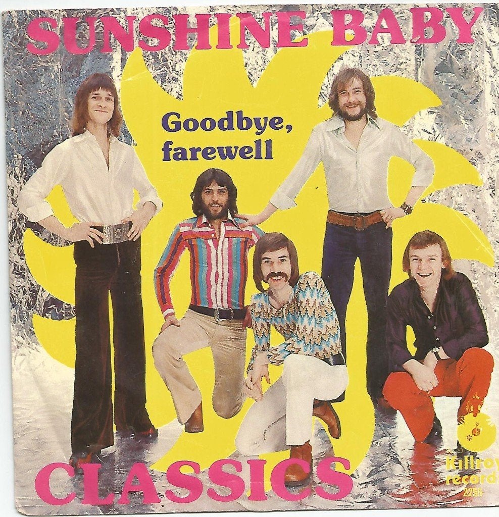 The Classics ‎– Sunshine Baby (1976), Gebruikt, Fotohoes, 7 inch, Ophalen of Verzenden