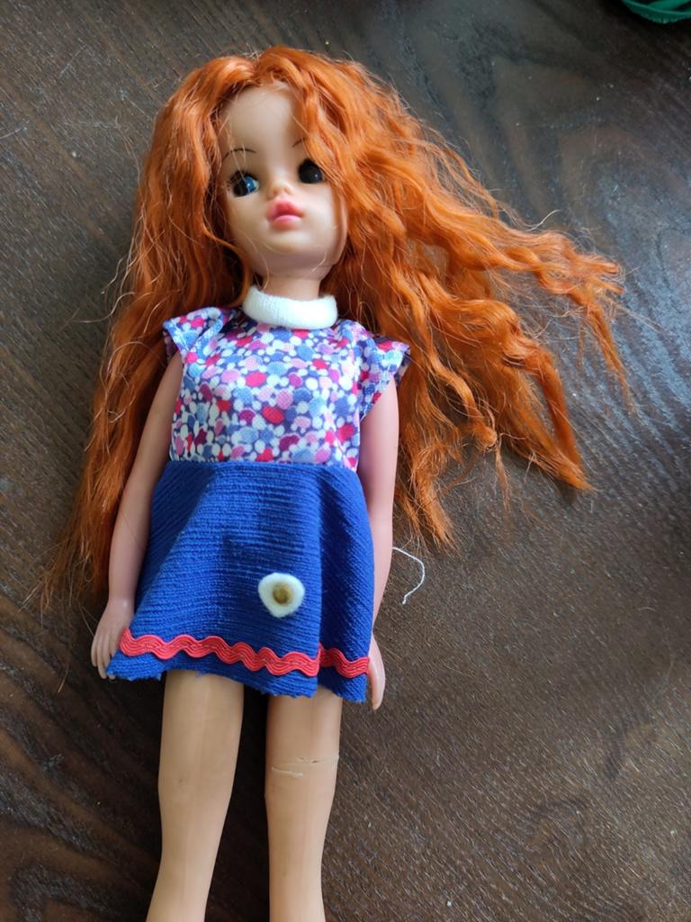 Lief jurkje blauw met bloemen, Ophalen of Verzenden, Gebruikt, Kleertjes