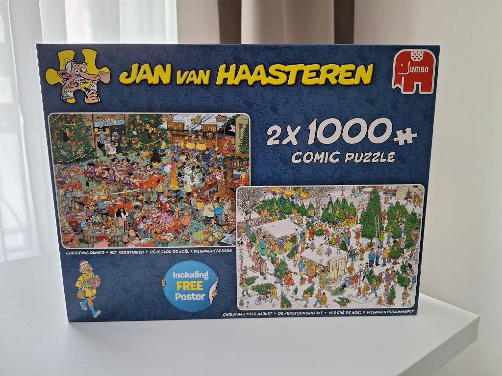 Jan van Haasteren Puzzels 4x1000 stukjes, Ophalen of Verzenden, Meer dan 1500 stukjes, Gebruikt, Legpuzzel