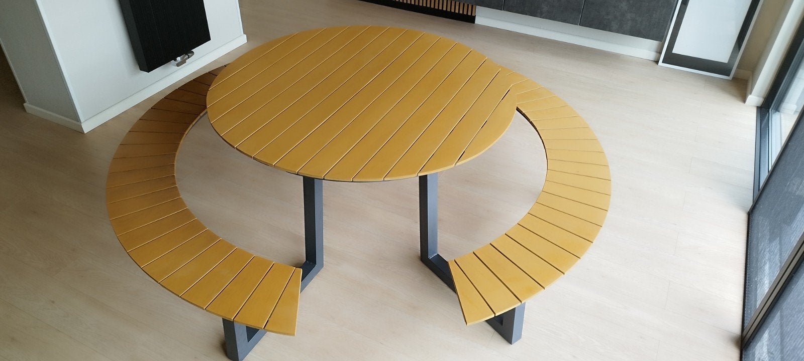 in zeer goede staat, picknick/ tuintafel, Tuin en Terras, Ophalen of Verzenden, Rond, Hout