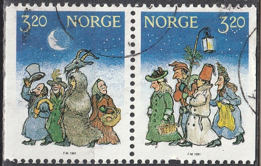 Noorwegen Michel nr. 1082-1083 Gebruikt Paar