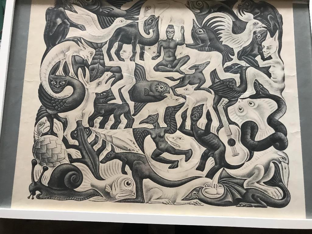 museum druk  m. c . escher 1957, Antiek en Kunst, Ophalen of Verzenden