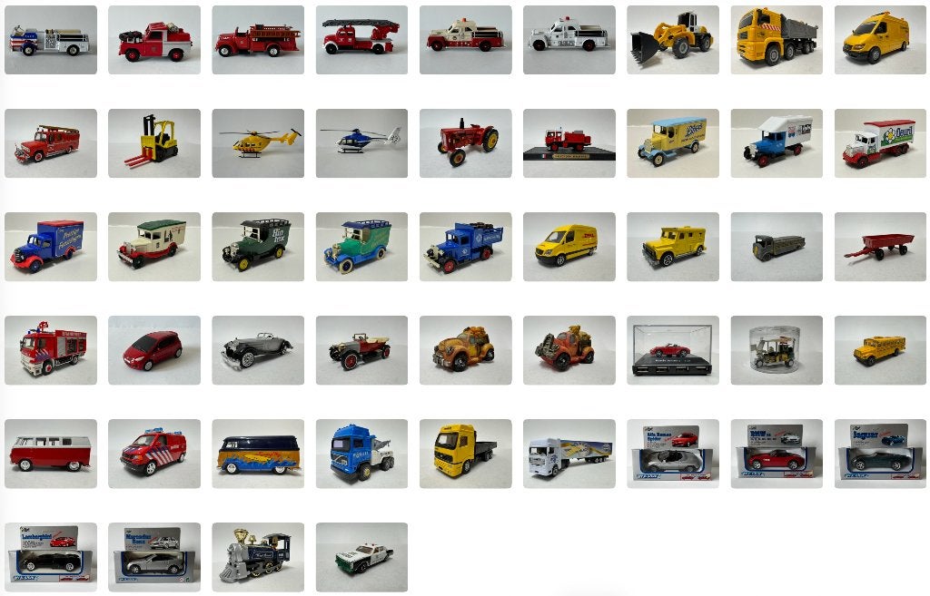 49 x modelauto’s, oa. Corgi Dickie Toys Lledo Matchbox Welly, Ophalen of Verzenden, Gebruikt, Auto