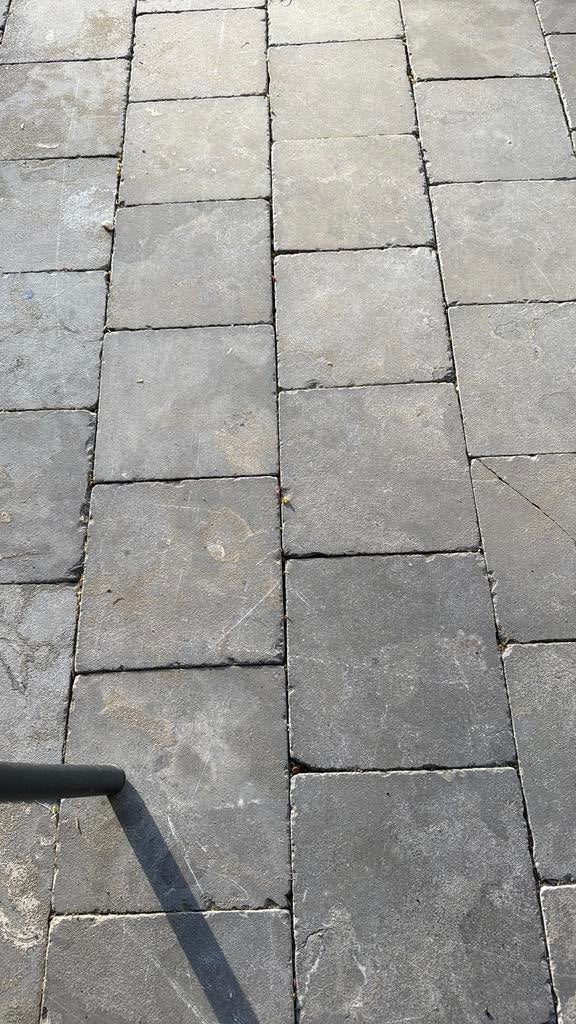 40m2 natuursteen tegeltjes 20x20x3, Ophalen, Zo goed als nieuw, Natuursteen, Terrastegels