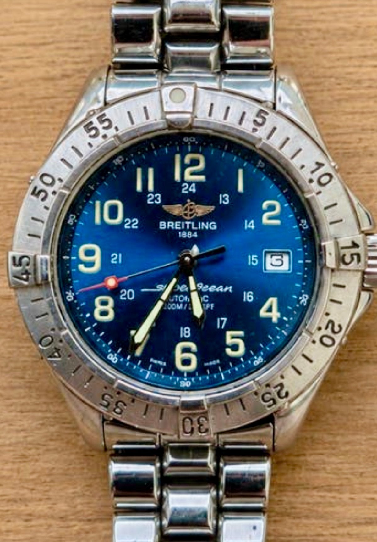 Breitling Colt Superocean 1000 m automatic a17040 full set, Staal, Gebruikt, Staal, Breitling