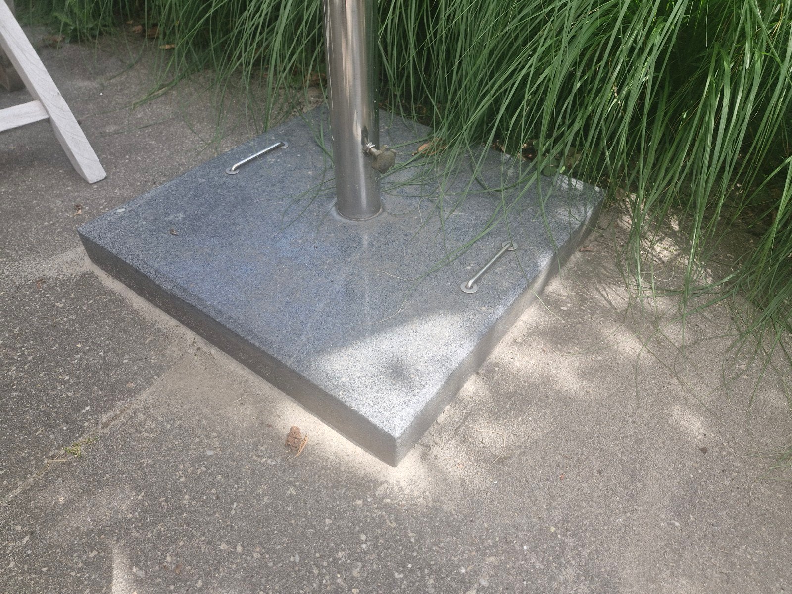 Stevige parasolvoet van graniet, Tuin en Terras, Parasols, Ophalen