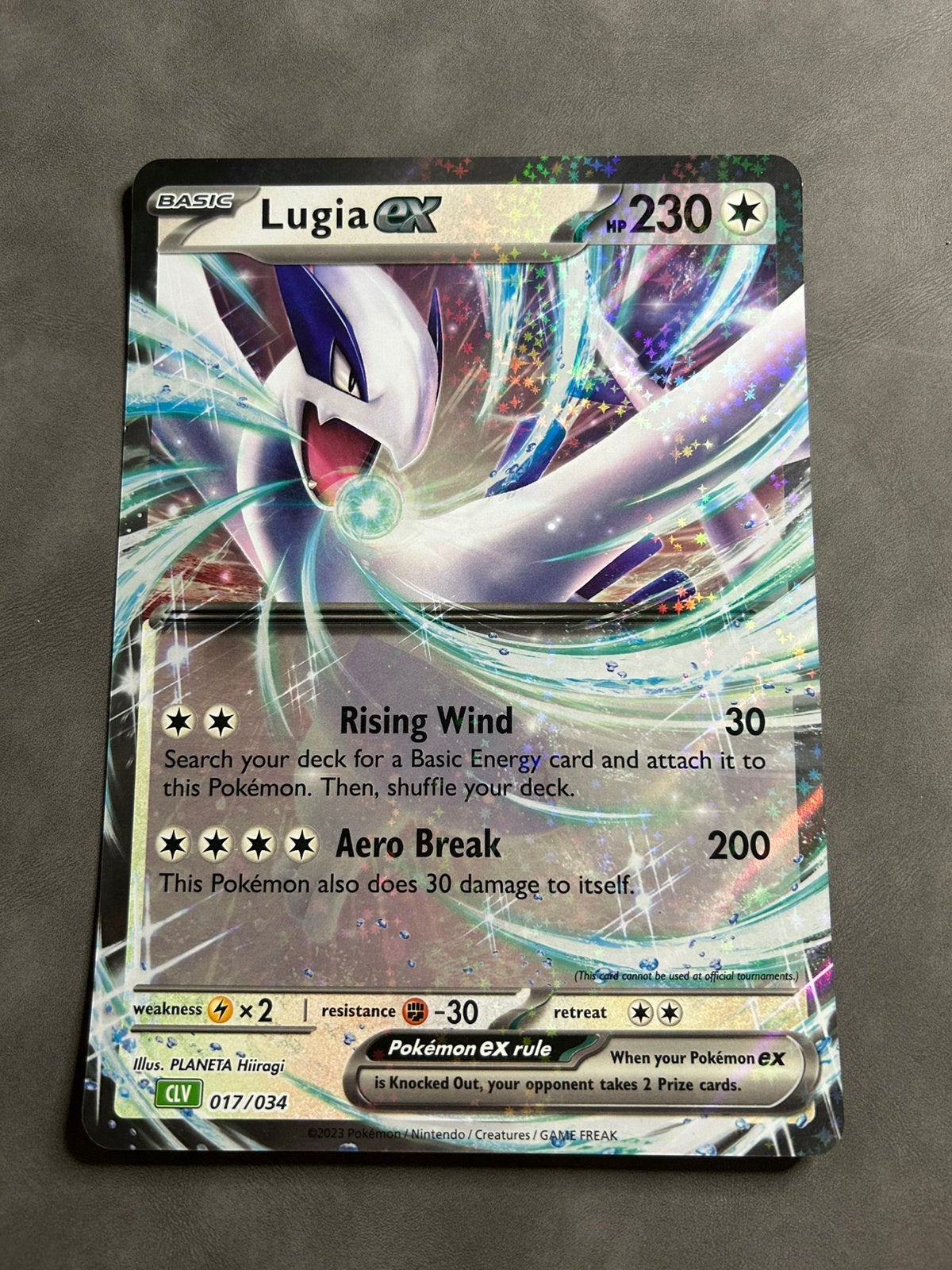 Pokemon Lugia EX MEGA promo kaart, Ophalen of Verzenden, Zo goed als nieuw