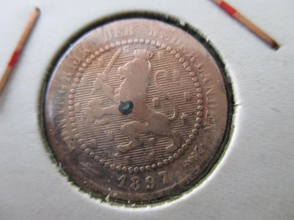 Cent 1897, Ophalen of Verzenden, Koningin Wilhelmina, 1 cent, Losse munt