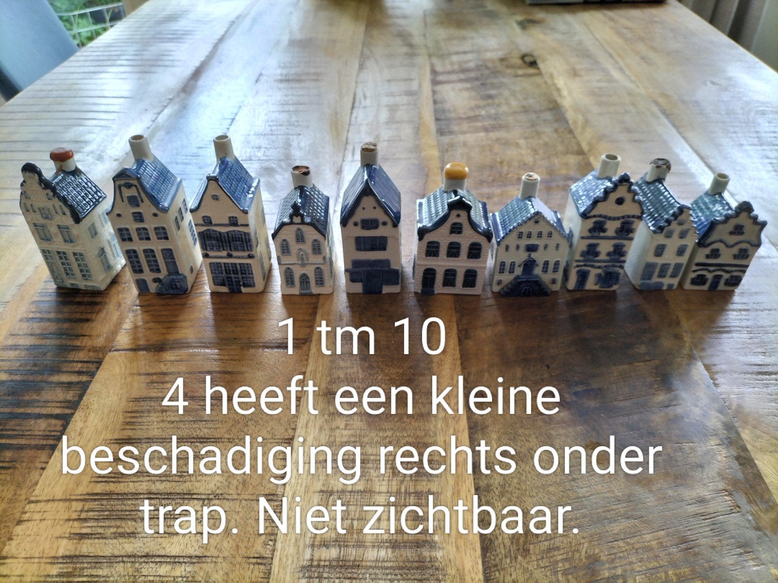 Delfts Blauwe KLM huisjes - serie 1 t/m 10, Ophalen of Verzenden, Gebruikt