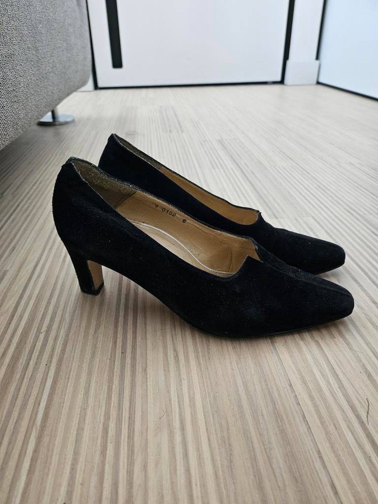 Suede damesschoenen Mart Visser zwart, Ophalen of Verzenden, Zo goed als nieuw, Zwart