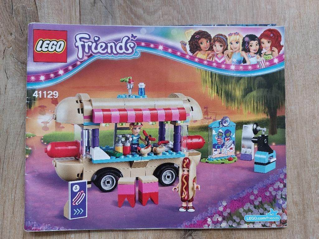 Lego Friends 41129 Amusement Park Hot Dog Van, Compleet, Gebruikte blokjes met nopjes, Lego, Friends