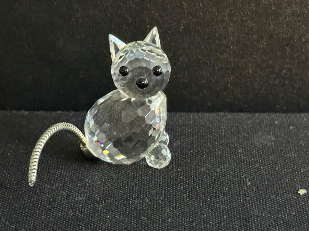 Swarovski Kristal Katje met Zilveren Staart, Ophalen, Zo goed als nieuw, Dier