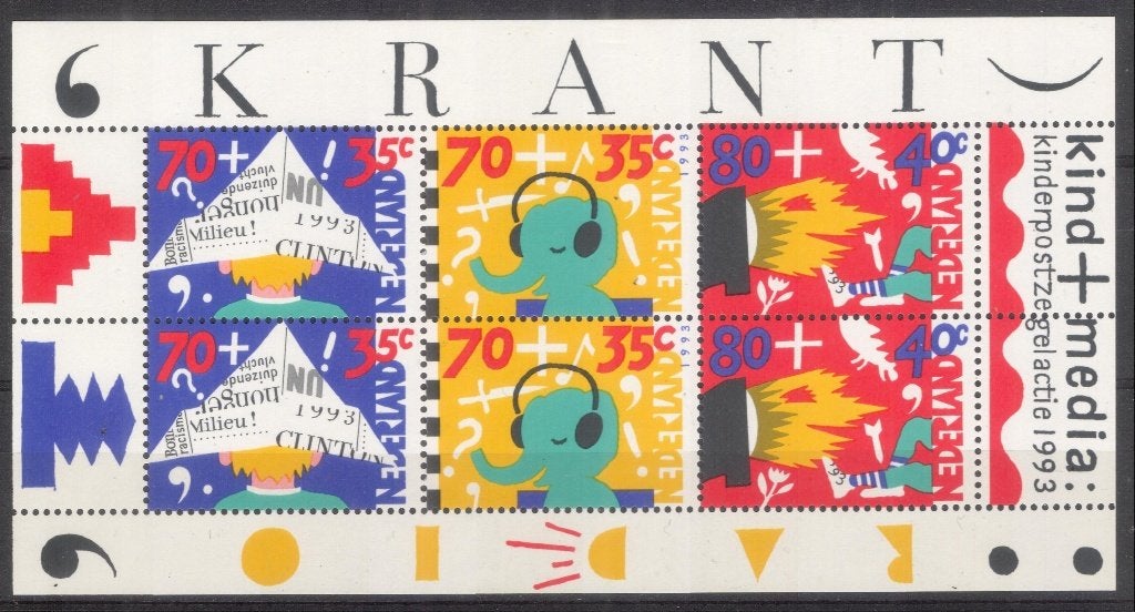 Blok (49) - kind 1993 - kind en media - postfris, Postzegels en Munten, Postzegels | Nederland, Verzenden, Na 1940, Postfris