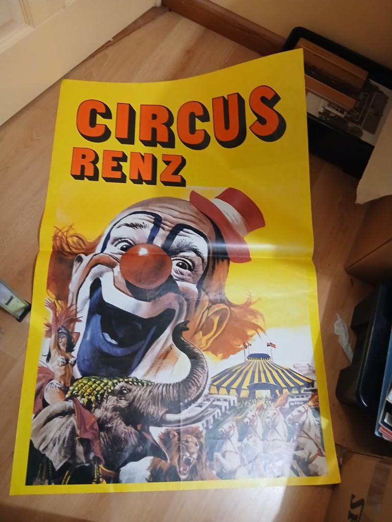 Oude poster Circus Renz, Ophalen of Verzenden, A1 t/m A3