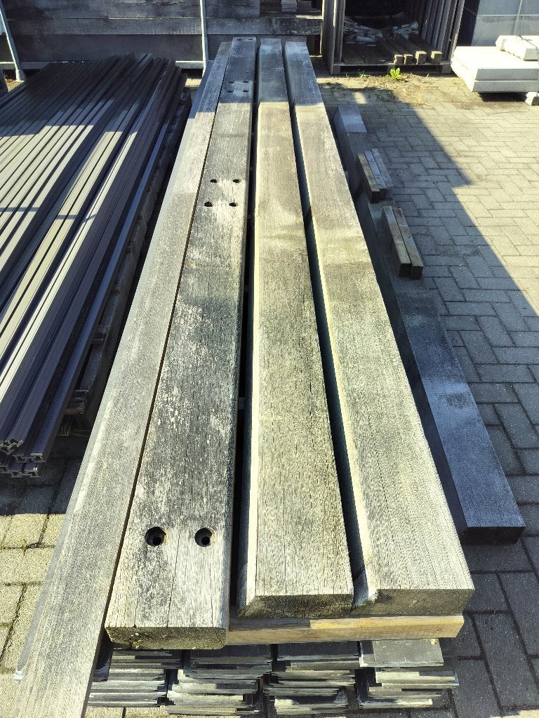 Hardhouten balken gebruikt, Tuin en Terras, Ophalen, Gebruikt, Hardhout, 250 cm of meer
